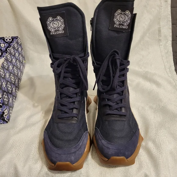 Puma palomo mens size 9 new Navy and Red High-Top Sneakers - Picture 5 of 11